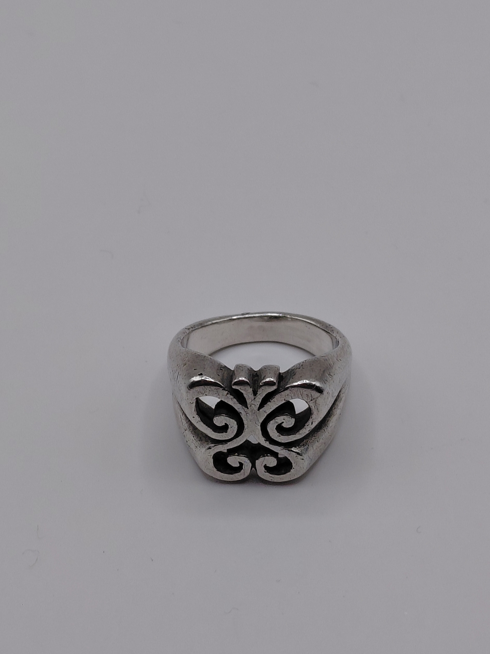 Vintage James Avery Sterling Silver Stamped Butterfly Ring .